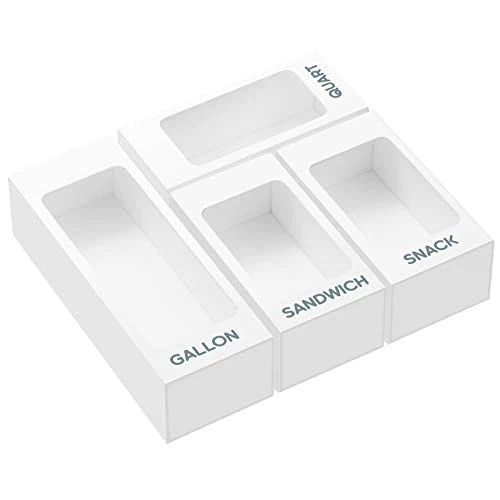 Houseware Clear Acrylic Ziplock Bag Storage Organizer