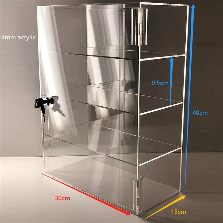 Four Layers Acrylic Display Case With Lock